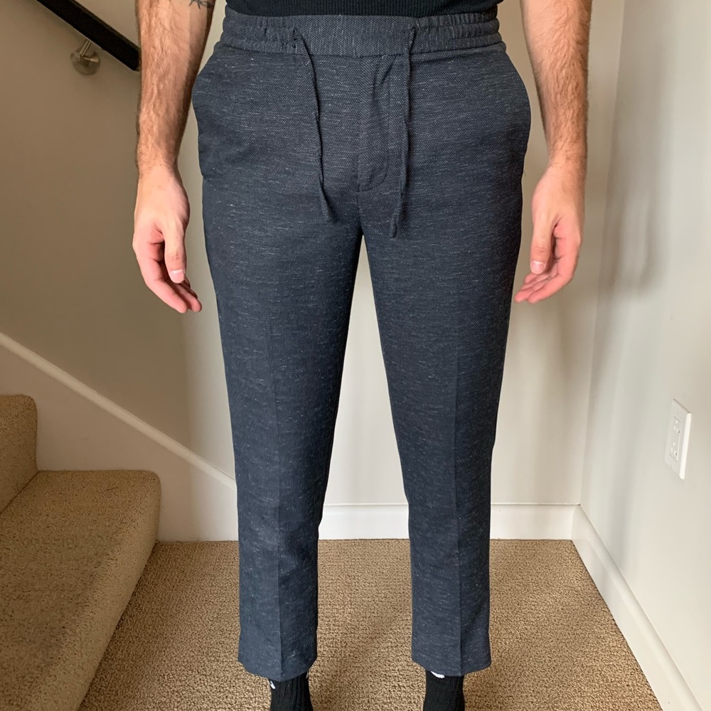 TOPMAN Smart Cropped Trouser, Drawstring Waistband
